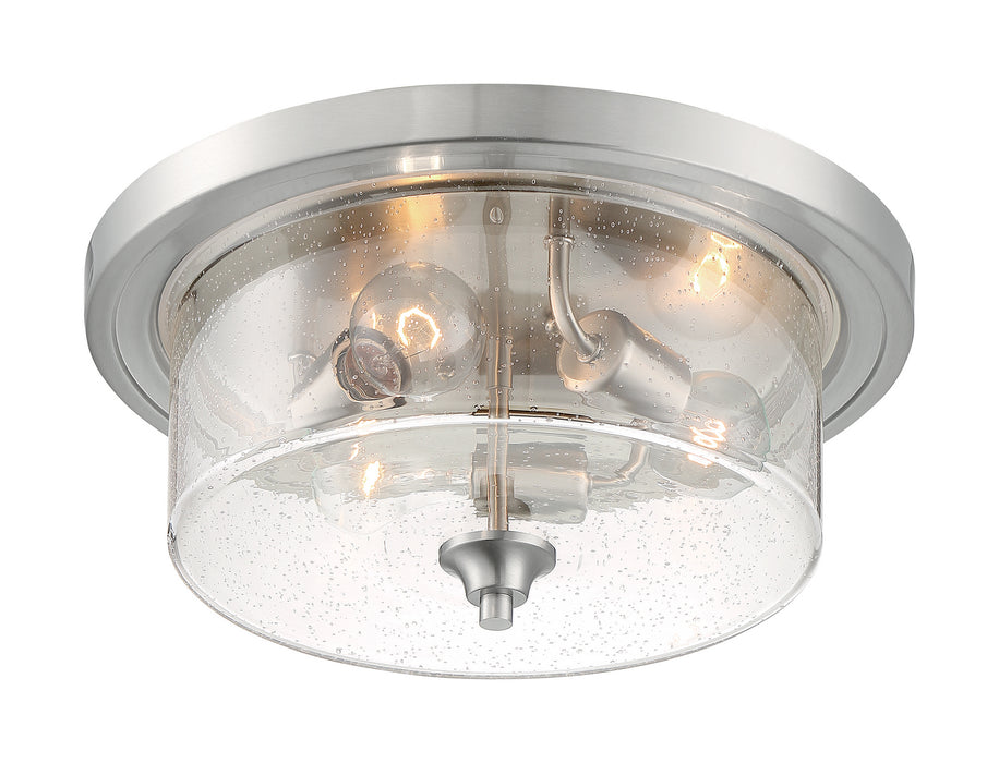 Myhouse Lighting Nuvo Lighting - 60-7191 - Three Light Flush Mount - Bransel - Brushed Nickel