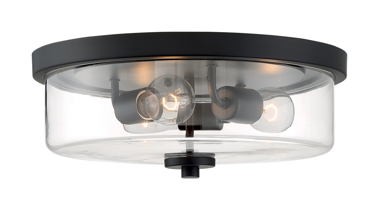 Myhouse Lighting Nuvo Lighting - 60-7269 - Three Light Flush Mount - Sommerset - Matte Black