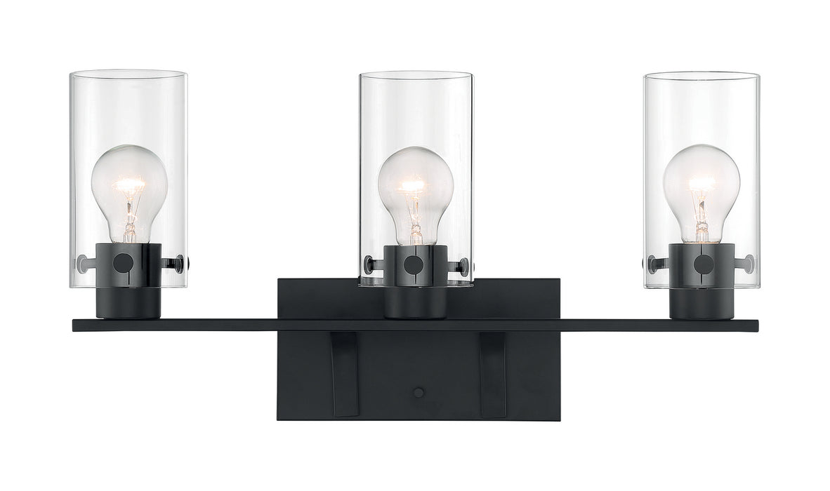 Myhouse Lighting Nuvo Lighting - 60-7273 - Three Light Vanity - Sommerset - Matte Black