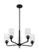 Myhouse Lighting Nuvo Lighting - 60-7275 - Five Light Chandelier - Sommerset - Matte Black