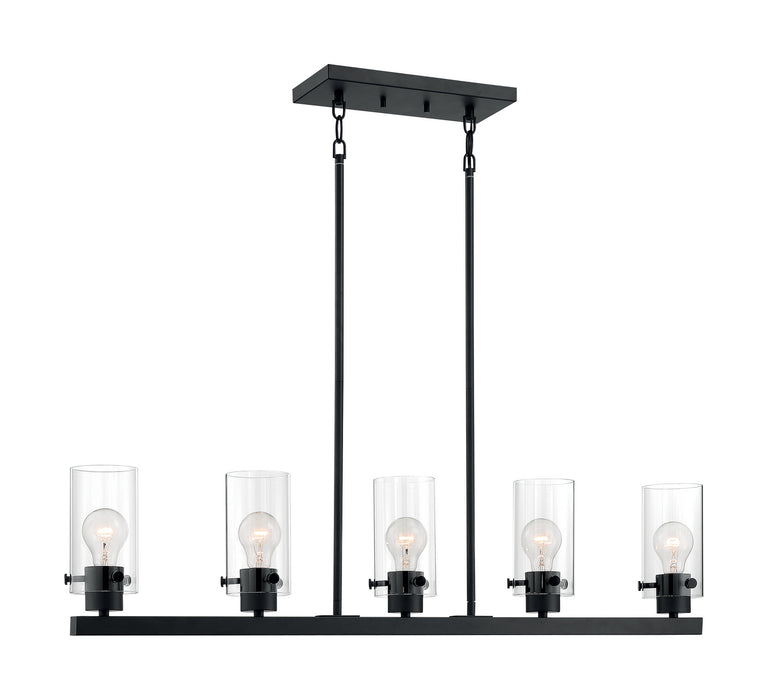 Myhouse Lighting Nuvo Lighting - 60-7276 - Five Light Island Pendant - Sommerset - Matte Black