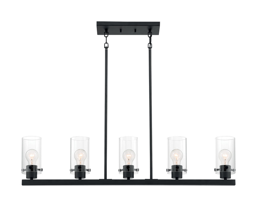 Myhouse Lighting Nuvo Lighting - 60-7276 - Five Light Island Pendant - Sommerset - Matte Black