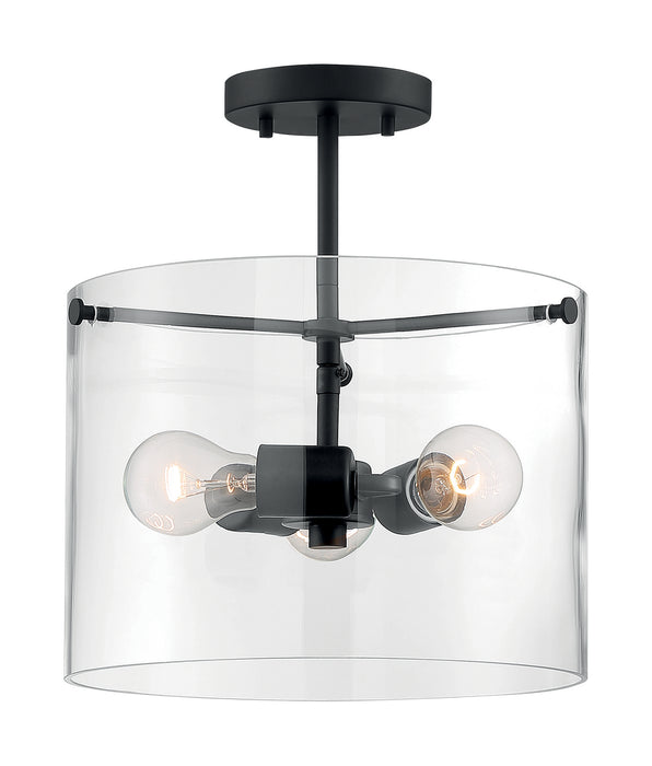 Myhouse Lighting Nuvo Lighting - 60-7278 - Three Light Semi Flush Mount - Sommerset - Matte Black