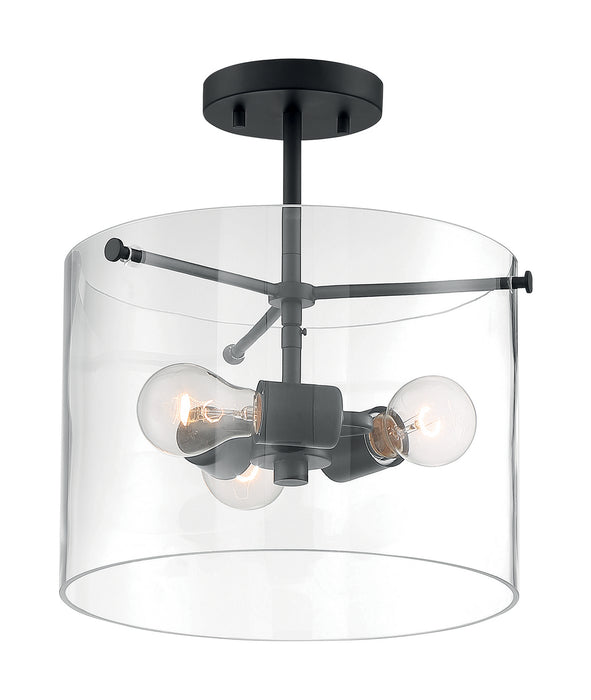 Myhouse Lighting Nuvo Lighting - 60-7278 - Three Light Semi Flush Mount - Sommerset - Matte Black