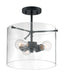 Myhouse Lighting Nuvo Lighting - 60-7278 - Three Light Semi Flush Mount - Sommerset - Matte Black