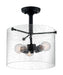 Myhouse Lighting Nuvo Lighting - 60-7288 - Three Light Semi Flush Mount - Bransel - Matte Black