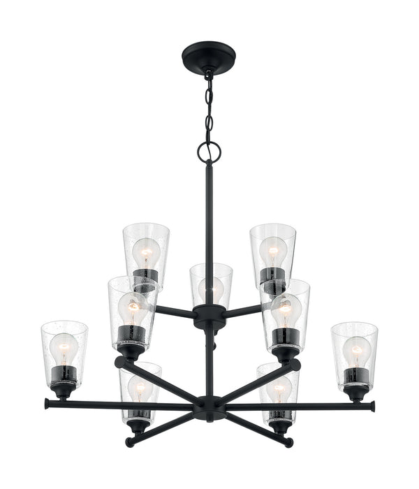 Myhouse Lighting Nuvo Lighting - 60-7289 - Nine Light Chandelier - Bransel - Matte Black