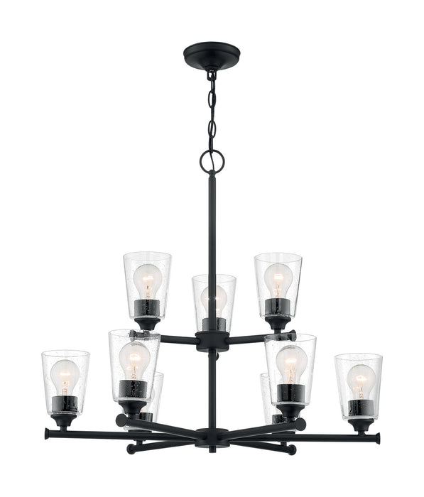 Myhouse Lighting Nuvo Lighting - 60-7289 - Nine Light Chandelier - Bransel - Matte Black