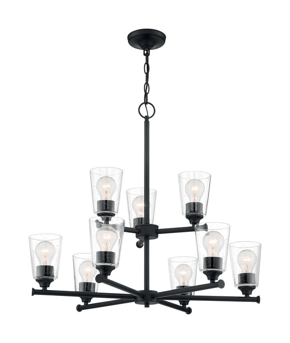 Myhouse Lighting Nuvo Lighting - 60-7289 - Nine Light Chandelier - Bransel - Matte Black