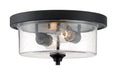 Myhouse Lighting Nuvo Lighting - 60-7290 - Two Light Flush Mount - Bransel - Matte Black