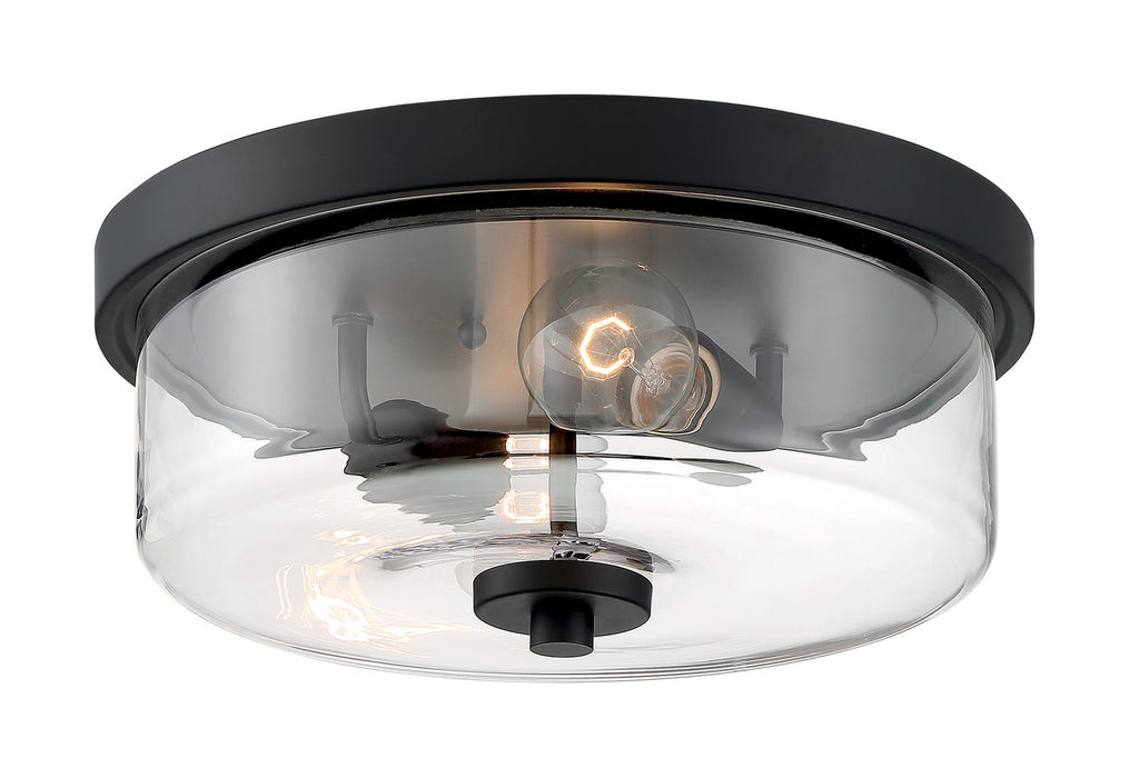 Myhouse Lighting Nuvo Lighting - 60-7268 - Two Light Flush Mount - Sommerset - Matte Black