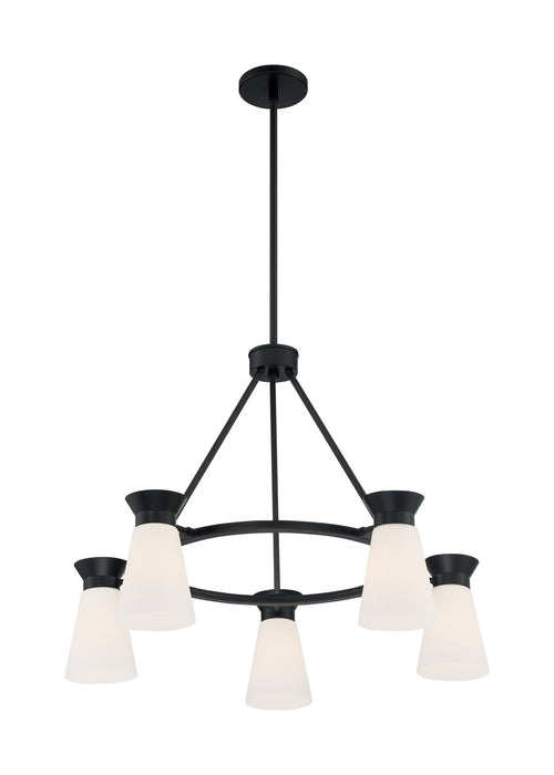 Myhouse Lighting Nuvo Lighting - 60-7315 - Five Light Chandelier - Caleta - Black