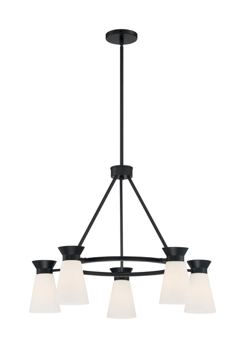 Myhouse Lighting Nuvo Lighting - 60-7315 - Five Light Chandelier - Caleta - Black