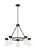 Myhouse Lighting Nuvo Lighting - 60-7315 - Five Light Chandelier - Caleta - Black