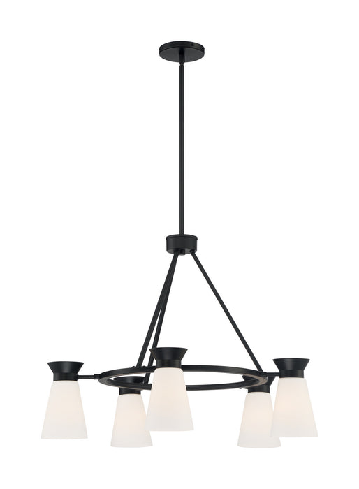 Myhouse Lighting Nuvo Lighting - 60-7315 - Five Light Chandelier - Caleta - Black