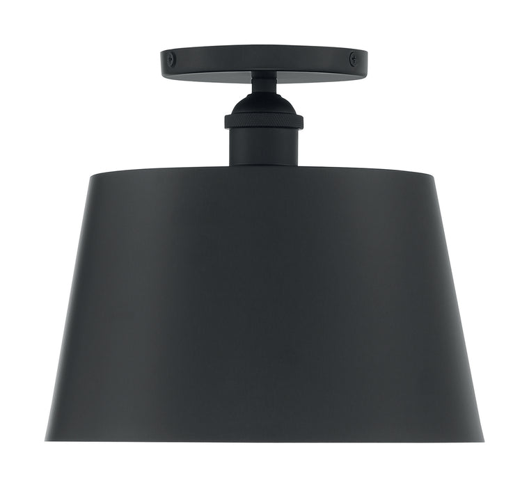 Myhouse Lighting Nuvo Lighting - 60-7332 - One Light Semi Flush Mount - Motif - Black / Gold Accents