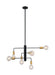 Myhouse Lighting Nuvo Lighting - 60-7344 - Six Light Chandelier - Ryder - Black / Brushed Brass