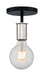 Myhouse Lighting Nuvo Lighting - 60-7353 - One Light Semi Flush Mount - Ryder - Black / Polished Nickel