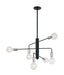 Myhouse Lighting Nuvo Lighting - 60-7354 - Six Light Chandelier - Ryder - Black / Polished Nickel