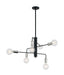 Myhouse Lighting Nuvo Lighting - 60-7354 - Six Light Chandelier - Ryder - Black / Polished Nickel