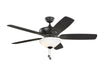 Myhouse Lighting Generation Lighting - 5COM52MBKD-V1 - 52"Ceiling Fan - Colony - Midnight Black