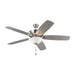 Myhouse Lighting Generation Lighting - 5CSM60BSD-V1 - 60"Ceiling Fan - Colony - Brushed Steel