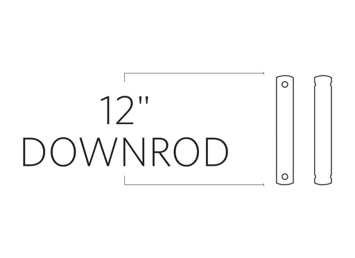 Myhouse Lighting Visual Comfort Fan - DR12DWZ - Downrod - Universal Downrod - Dark Weathered Zinc