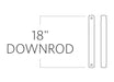 Myhouse Lighting Visual Comfort Fan - DR18DWZ - Downrod - Universal Downrod - Dark Weathered Zinc
