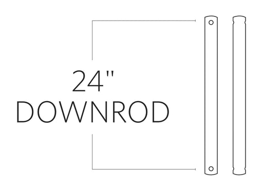 Myhouse Lighting Visual Comfort Fan - DR24DWZ - Downrod - Universal Downrod - Dark Weathered Zinc