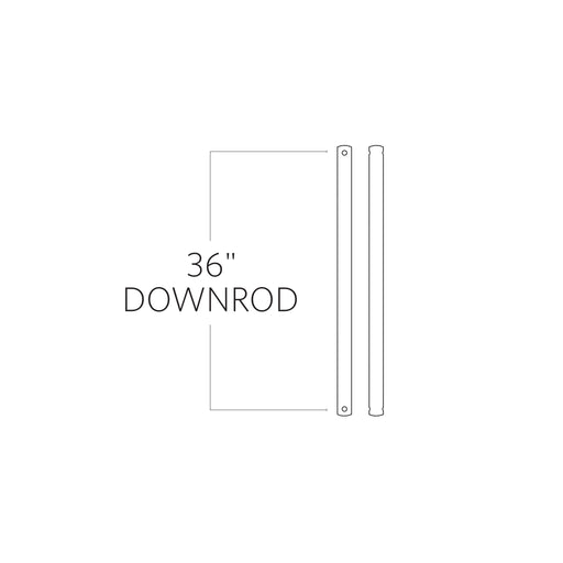 Myhouse Lighting Visual Comfort Fan - DR36CH - Downrod - Universal Downrod - Chrome