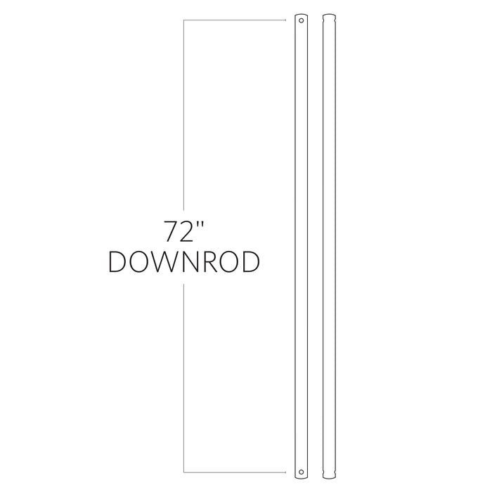 Myhouse Lighting Visual Comfort Fan - DR72CH - Downrod - Universal Downrod - Chrome