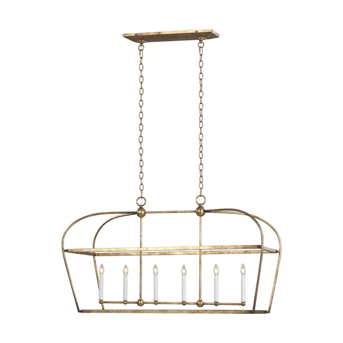 Myhouse Lighting Visual Comfort Studio - CC1216ADB - Six Light Chandelier - Stonington - Antique Gild