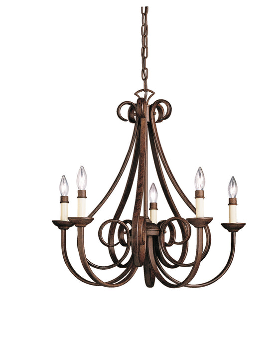 Myhouse Lighting Kichler - 2021TZ - Five Light Chandelier - Dover - Tannery Bronze