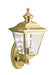 Myhouse Lighting Kichler - 9713PB - One Light Outdoor Wall Mount - Bay Shore - Polished Brass