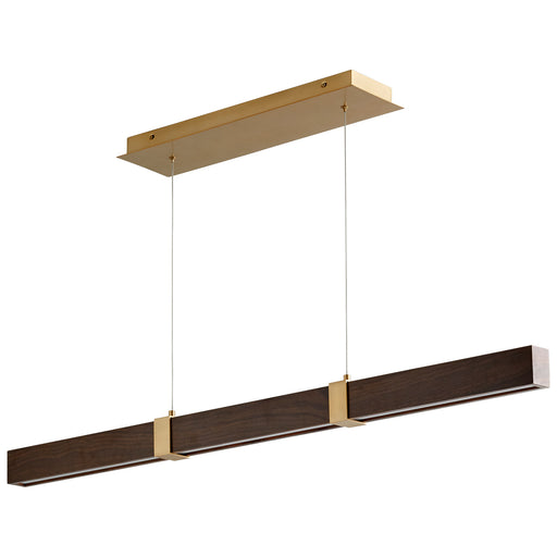 Myhouse Lighting Oxygen - 3-48-2440 - LED Pendant - Decca - Aged Brass W/ Walnut