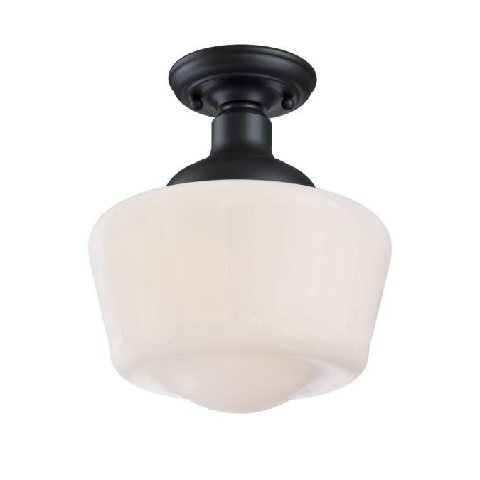 Myhouse Lighting Westinghouse Lighting - 6578300 - One Light Semi-Flush Mount - Scholar - Textured Black