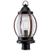 Myhouse Lighting Westinghouse Lighting - 6578800 - One Light Post Top Fixture - Canyon - Textured Black & Barnwood