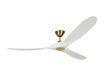 Myhouse Lighting Visual Comfort Fan - 3MAVR70RZWBBS - 70``Ceiling Fan - Maverick 70 - Burnished Brass