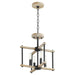 Myhouse Lighting Quorum - 3134-14-69 - Four Light Dual Mount - Silva - Textured Black w/ Weathered Oak Finish