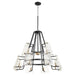 Myhouse Lighting Quorum - 637-12-69 - 12 Light Chandelier - Tioga - Textured Black w/ Aged Brass