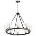 Myhouse Lighting Quorum - 63-8-6980 - Eight Light Chandelier - Paxton - Textured Black w/ Aged Brass