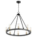 Myhouse Lighting Quorum - 64-8-6980 - Eight Light Chandelier - Paxton - Textured Black w/ Aged Brass