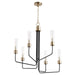 Myhouse Lighting Quorum - 695-6-6980 - Six Light Chandelier - Helix - Textured Black w/ Aged Brass