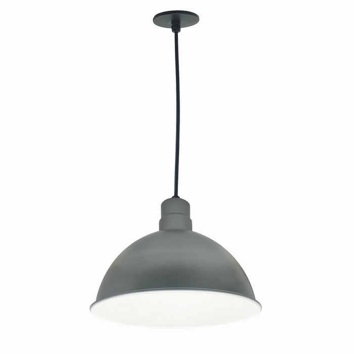 Myhouse Lighting Nora Lighting - NRLM-16C3830GMWLE4 - 16" Rlm Shade - LED Rlm - Gun Metal Outer / White Inner