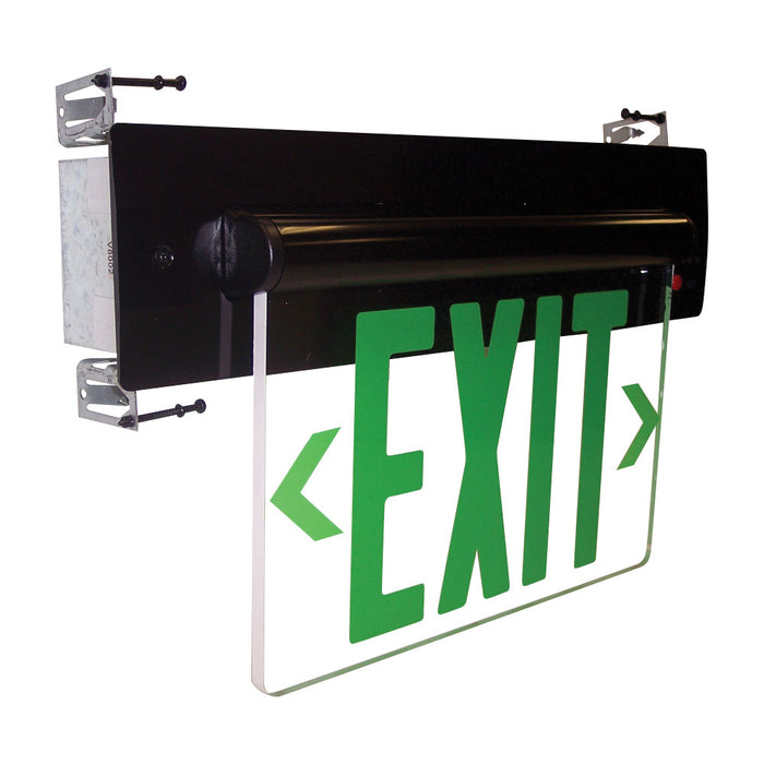 Myhouse Lighting Nora Lighting - NX-813-LEDGCB - LED Edge-Lit Exit Sign - Exit
