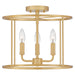 Myhouse Lighting Quoizel - ABR1714AB - Three Light Semi Flush Mount - Abner - Aged Brass