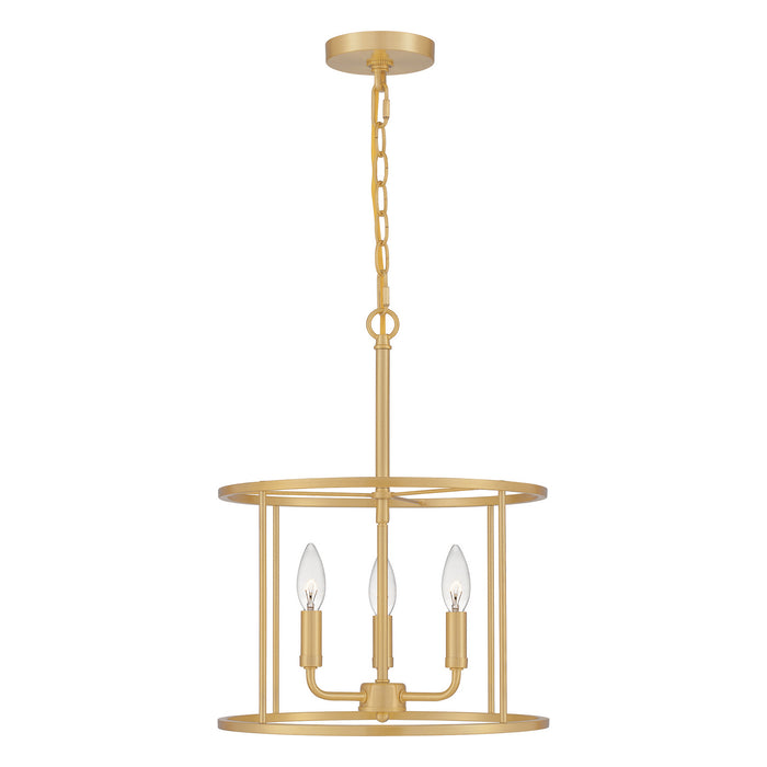 Myhouse Lighting Quoizel - ABR2814AB - Three Light Pendant - Abner - Aged Brass