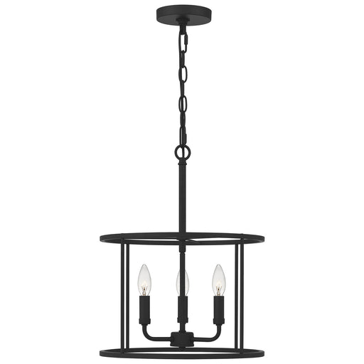 Myhouse Lighting Quoizel - ABR2814MBK - Three Light Pendant - Abner - Matte Black