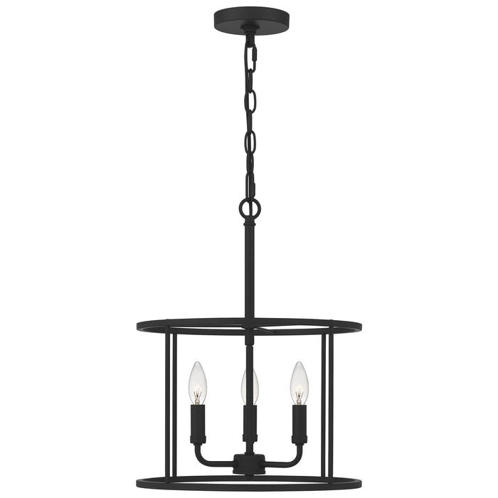 Myhouse Lighting Quoizel - ABR2814MBK - Three Light Pendant - Abner - Matte Black