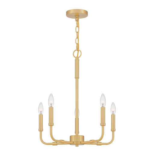 Myhouse Lighting Quoizel - ABR5018AB - Five Light Chandelier - Abner - Aged Brass